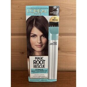 L'Oreal Paris Magic Root Rescue 10 Minute Root Hair Coloring Kit 4 Dark Brown